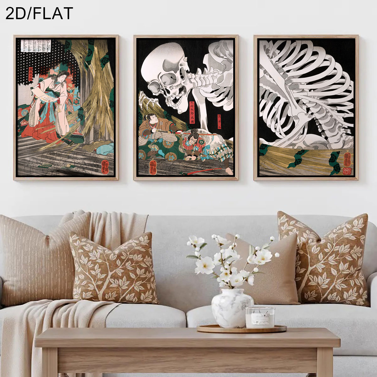 Home Decor Japandi - 3pcs Retro Japanese Takiyasha The Witch