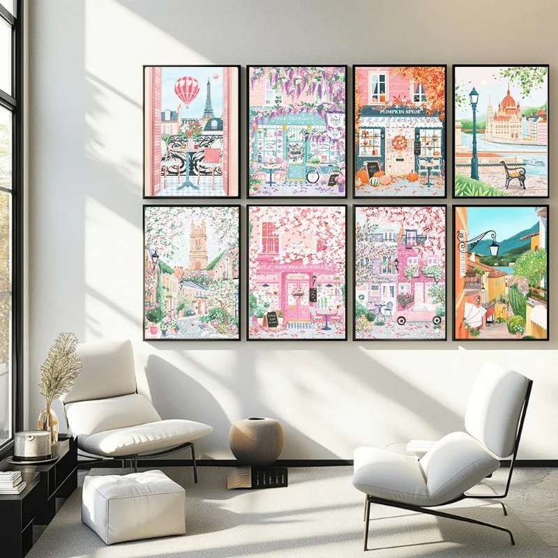 Home Decor London - Paris London Hungary Travel Poster and