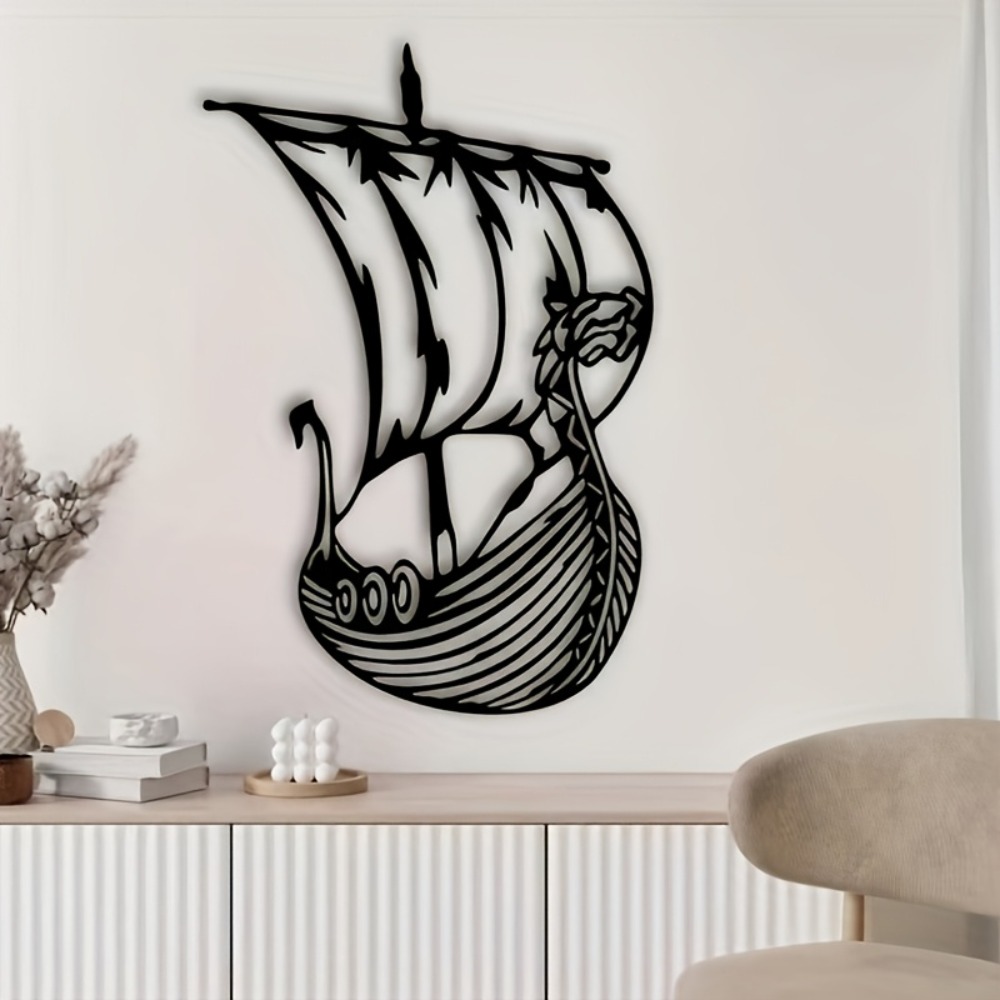 Home Decor Brand - CIFBUY Brand Viking Ship Metal Wall