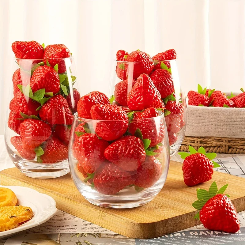 Home Decor Scrap - 10/20pcs Simulation strawberry artificial strawberry fake