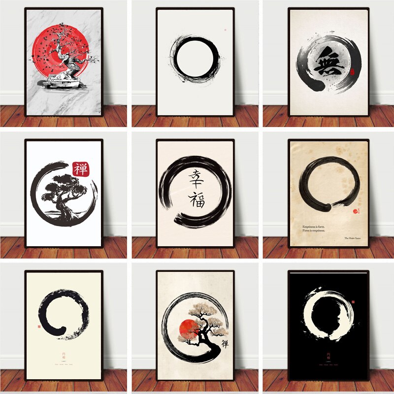 Zen Enso Circle Japanese Style - Home Decor Japandi review and price