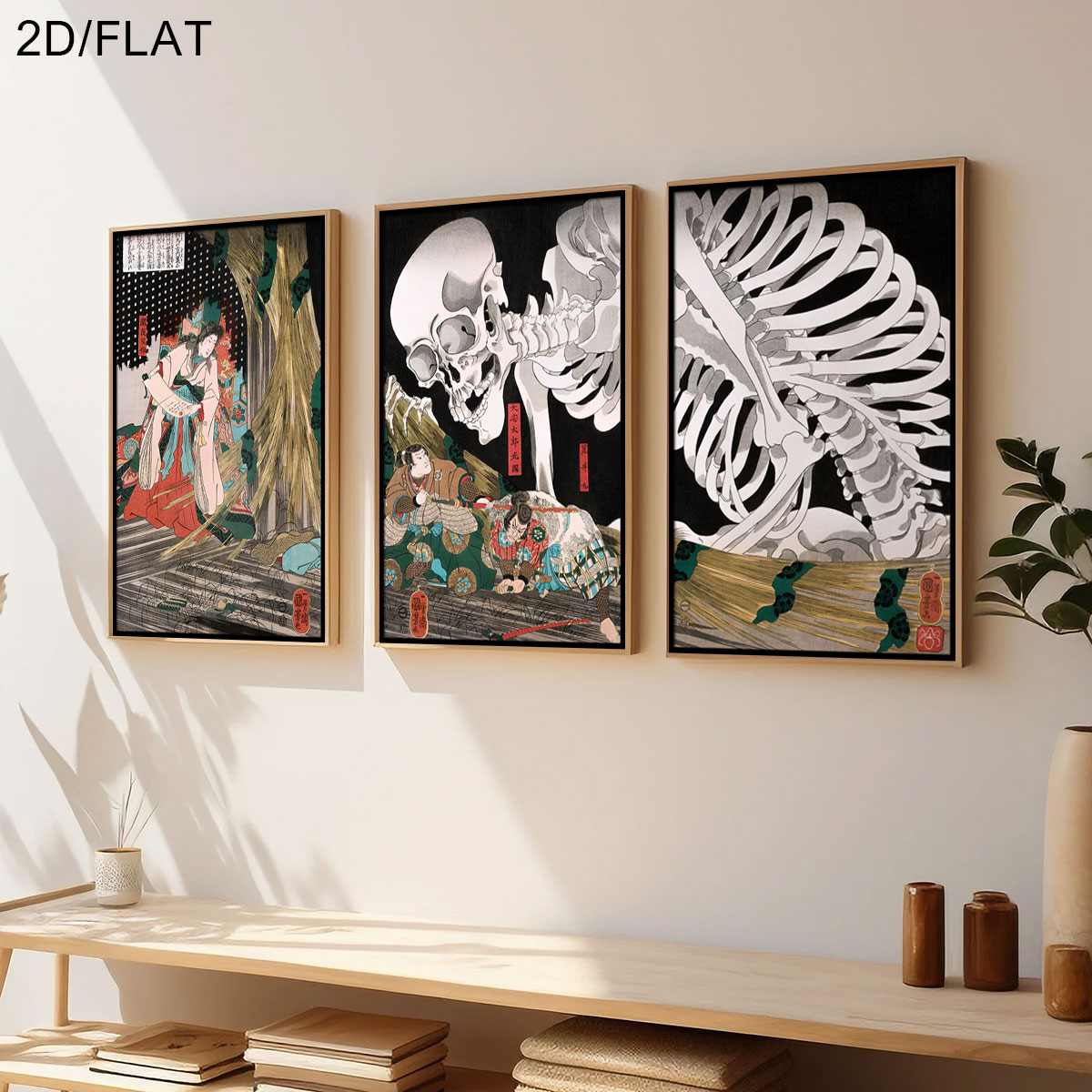 3pcs Retro Japanese Takiyasha  - Home Decor Japandi review and price