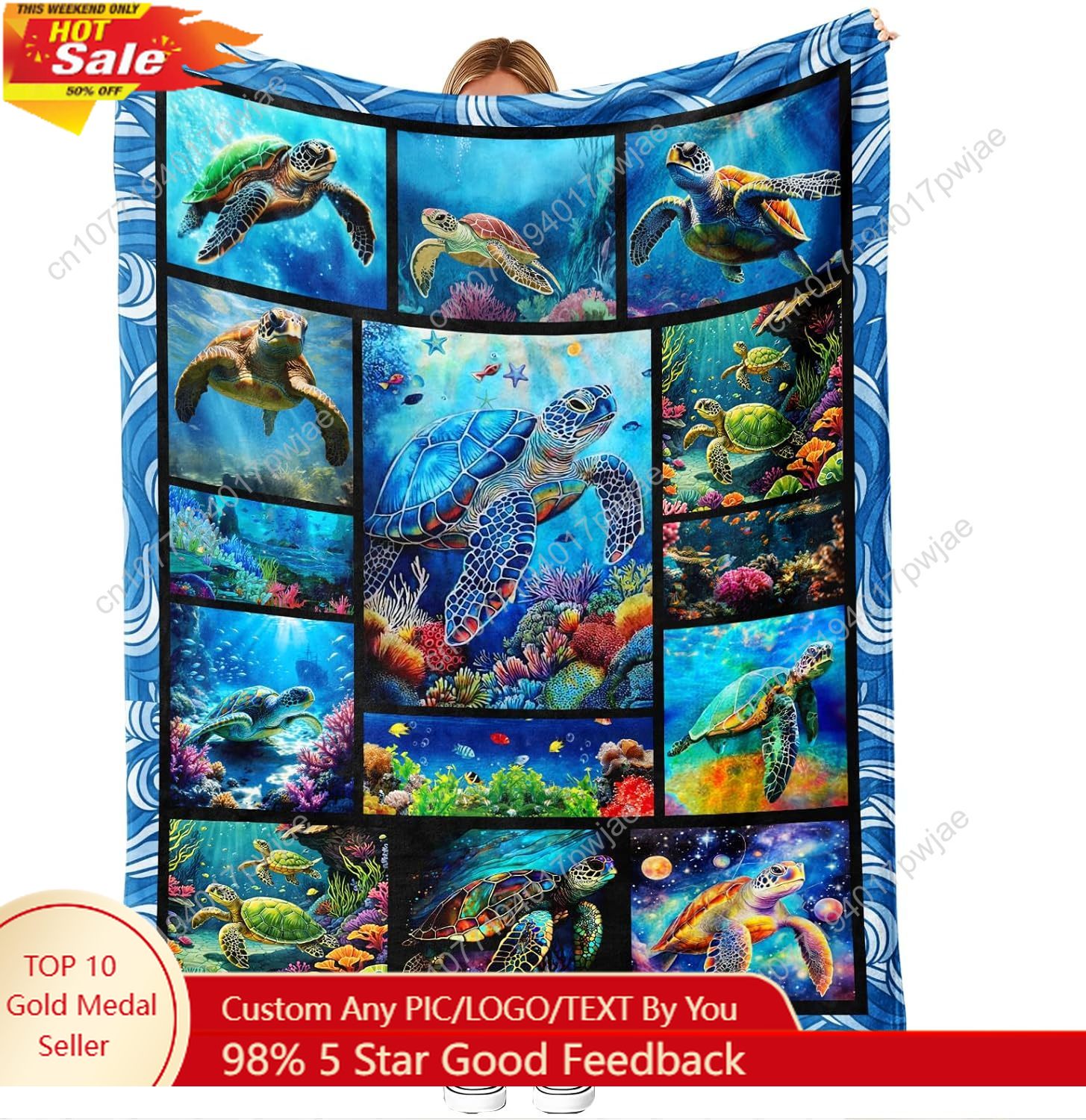 Sea Turtle Flannel Throw Blank - Home Decor Sofa review and price