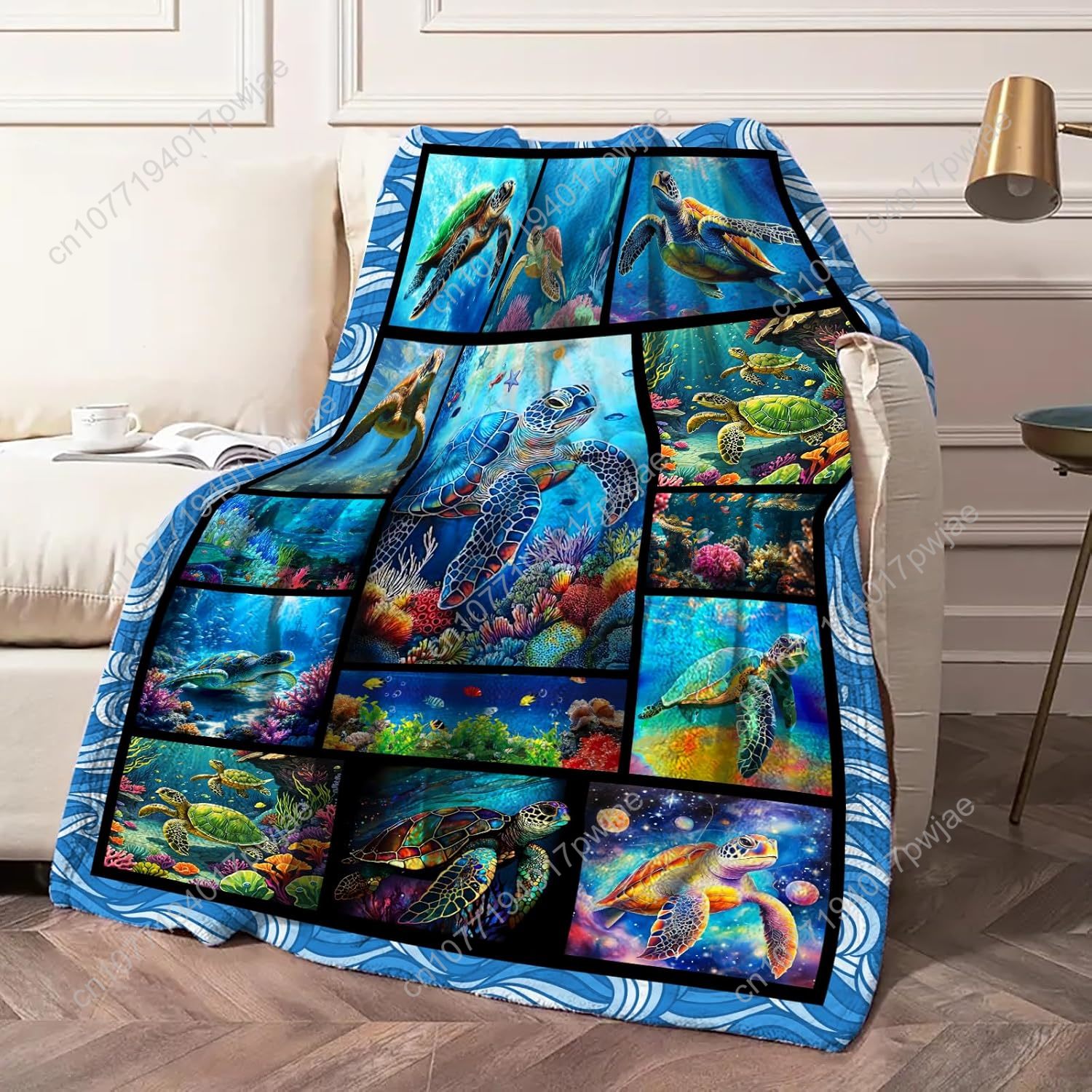 Sea Turtle Flannel Throw Blank - Home Decor Sofa review and price
