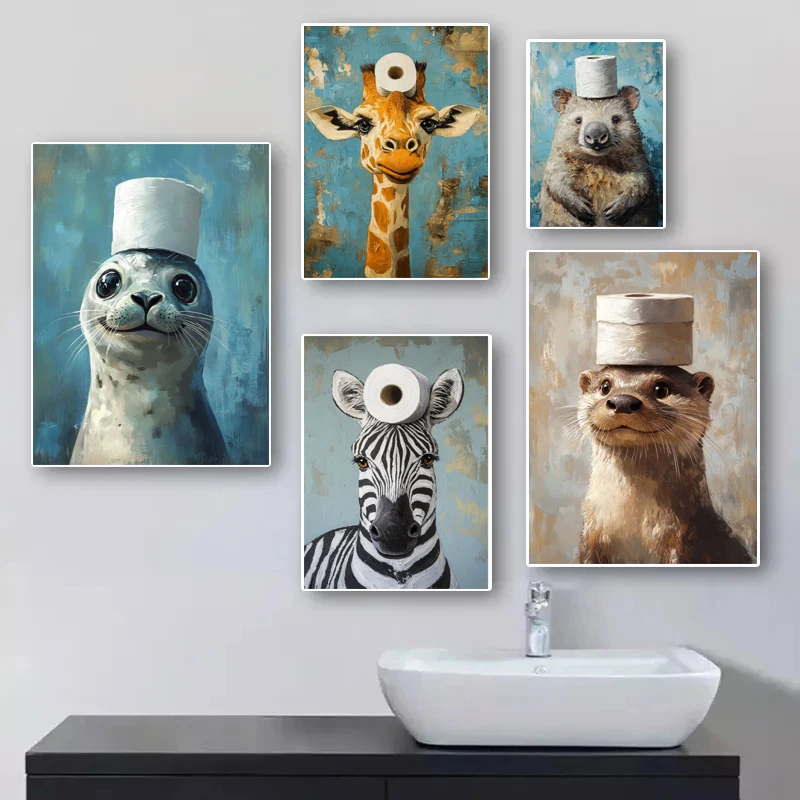 Cartoon Cute Funny Animals wit - Home Decor Scrap review and price