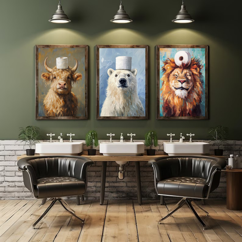 Cartoon Cute Funny Animals wit - Home Decor Scrap review and price