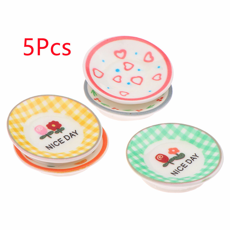 5Pcs 1/12 Dollhouse Mini Plate - Home Decor Kolkata review and price