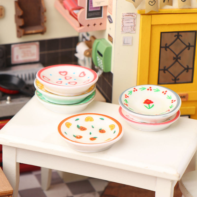 5Pcs 1/12 Dollhouse Mini Plate - Home Decor Kolkata review and price