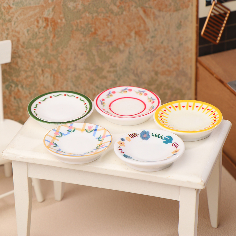 5Pcs 1/12 Dollhouse Mini Plate - Home Decor Kolkata review and price