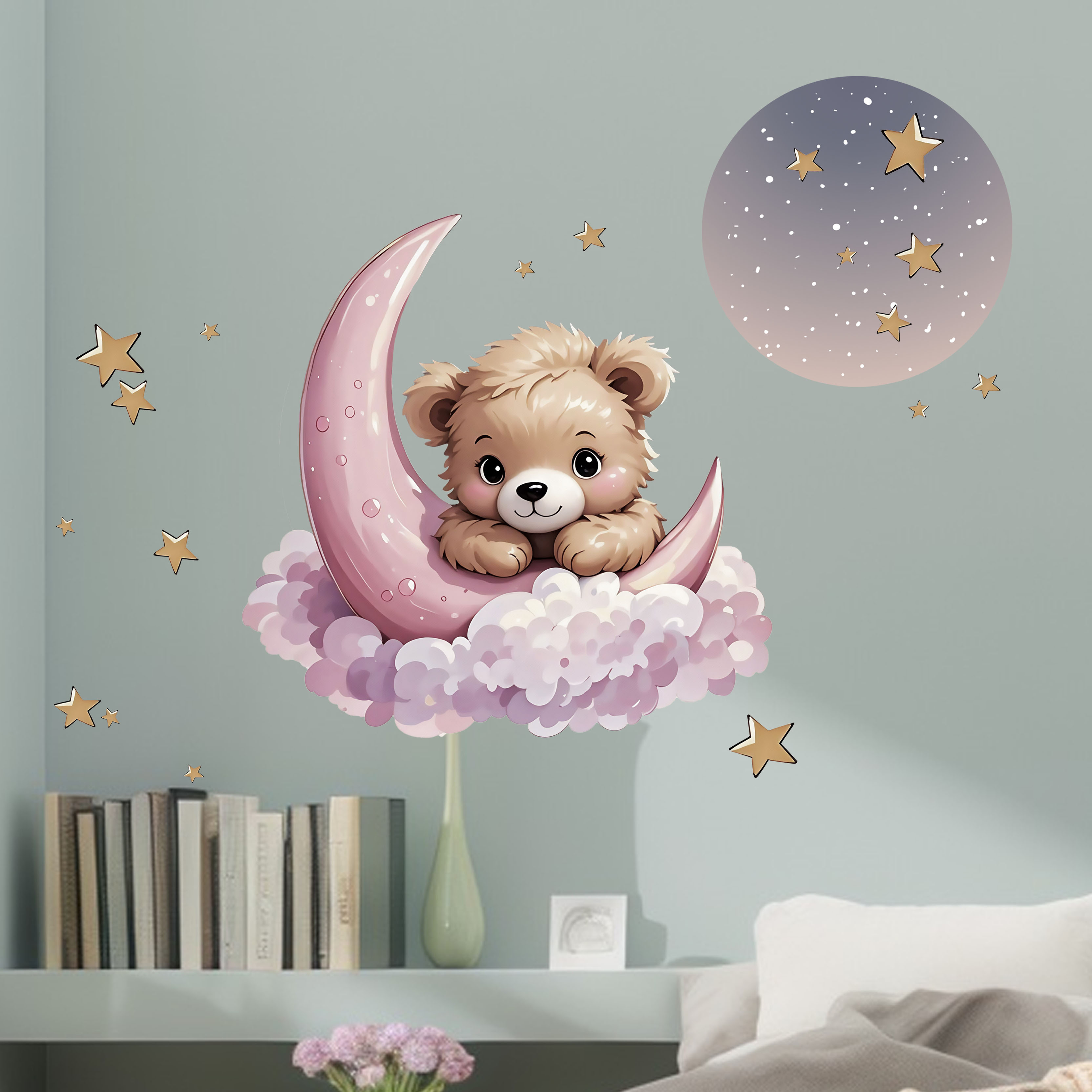 New Arrival Bear Star Moon Nig - Home Decor Scrap review and price
