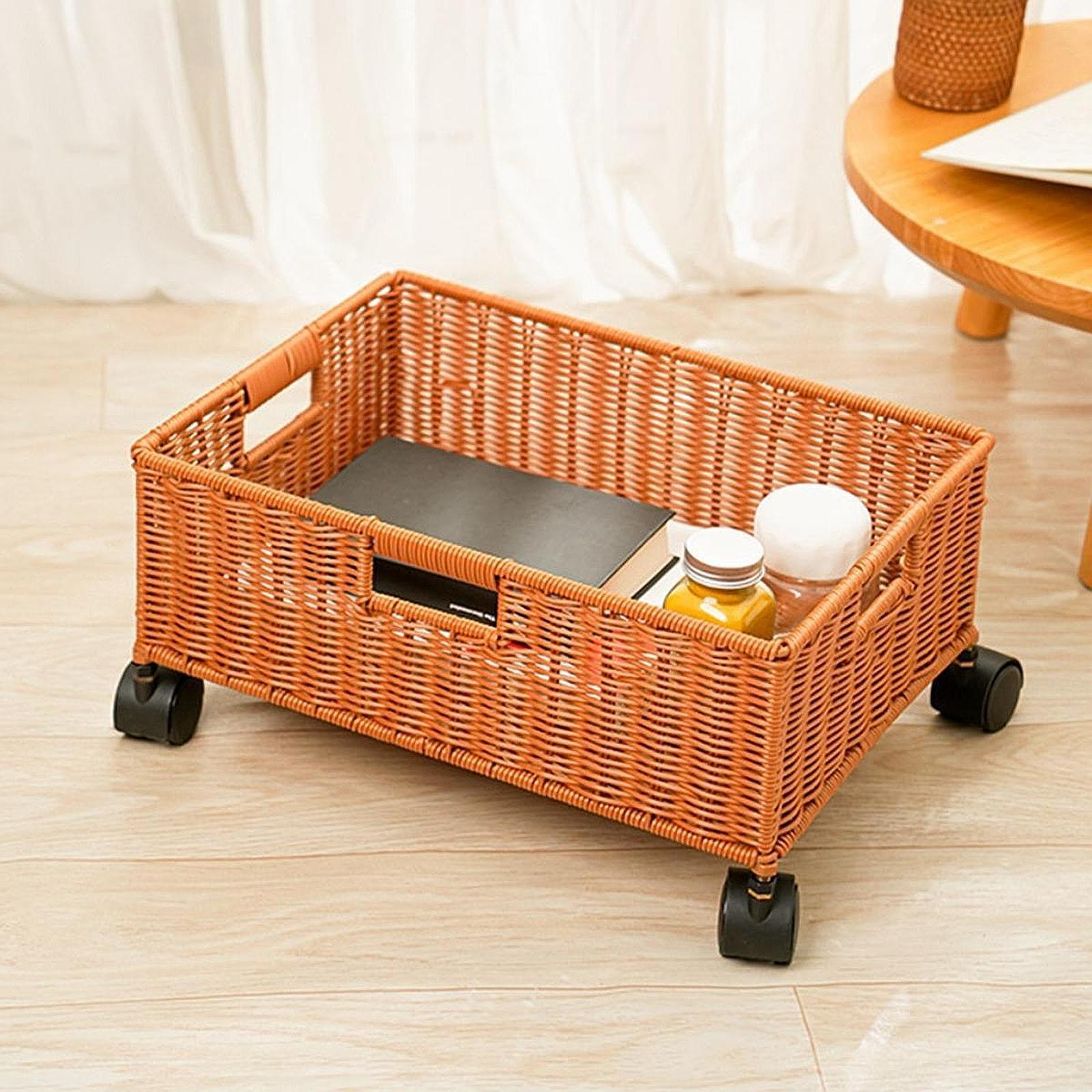 Bathroom Storage Basket with W - Home Decor On Wheels review and price