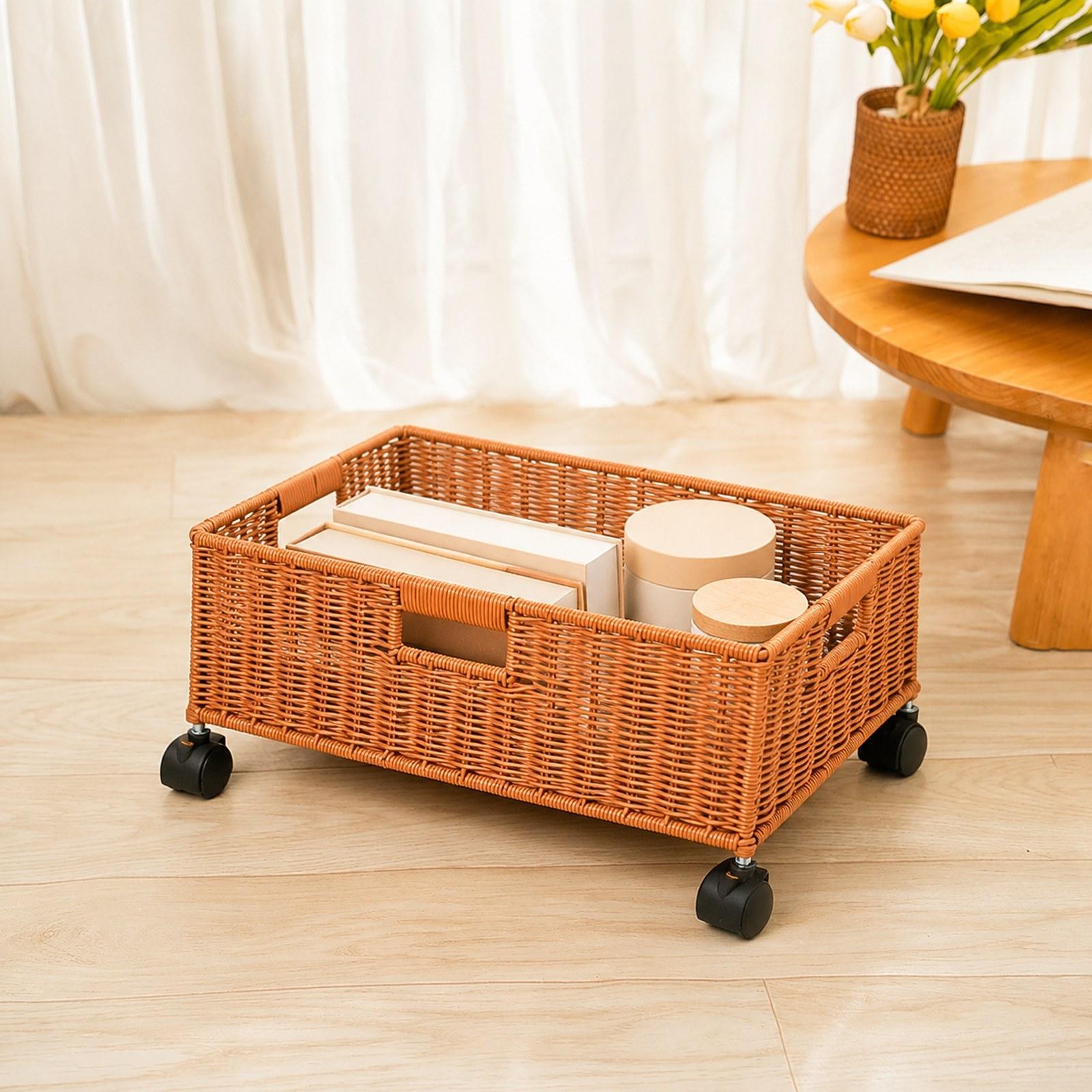 Bathroom Storage Basket with W - Home Decor On Wheels review and price