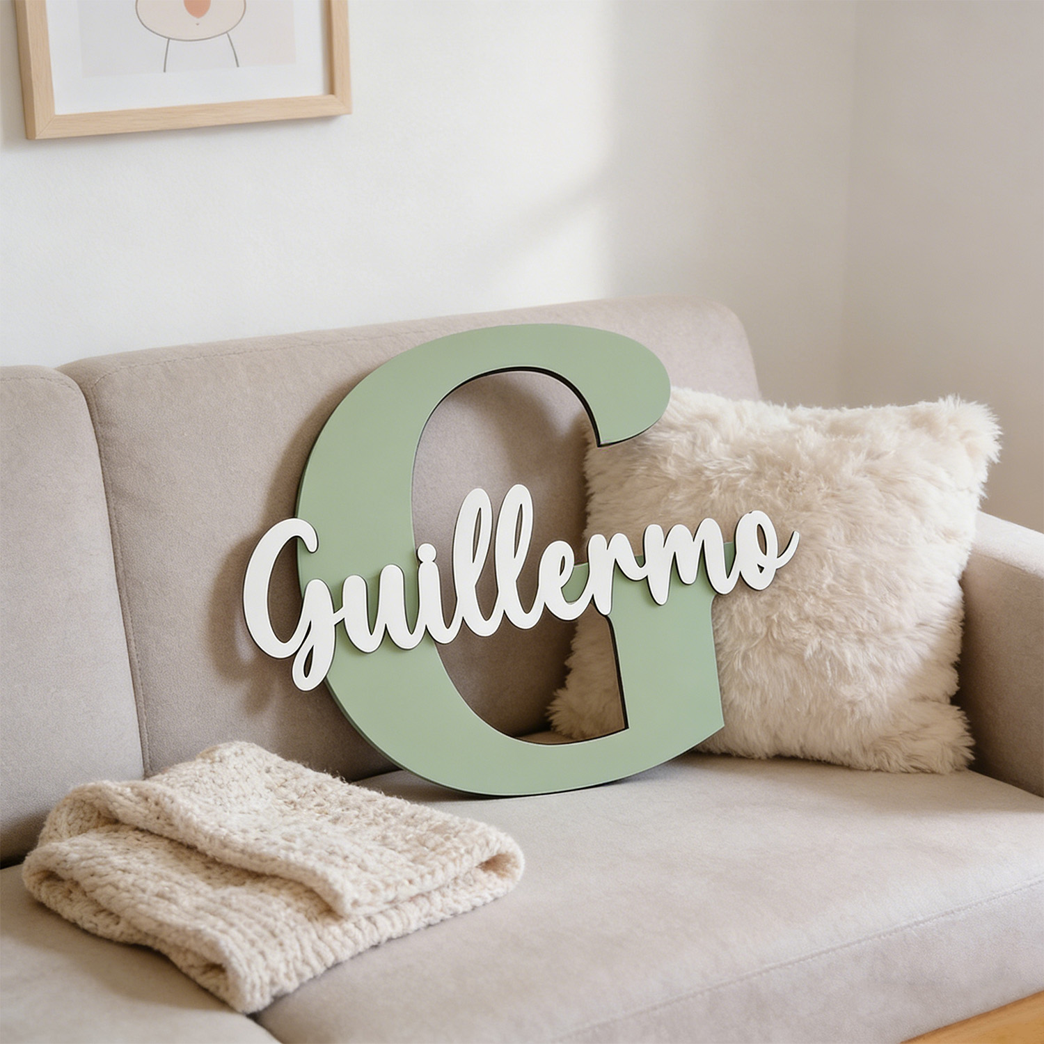 1pc Custom  Monogram Initial W - Home Decor Sofa review and price