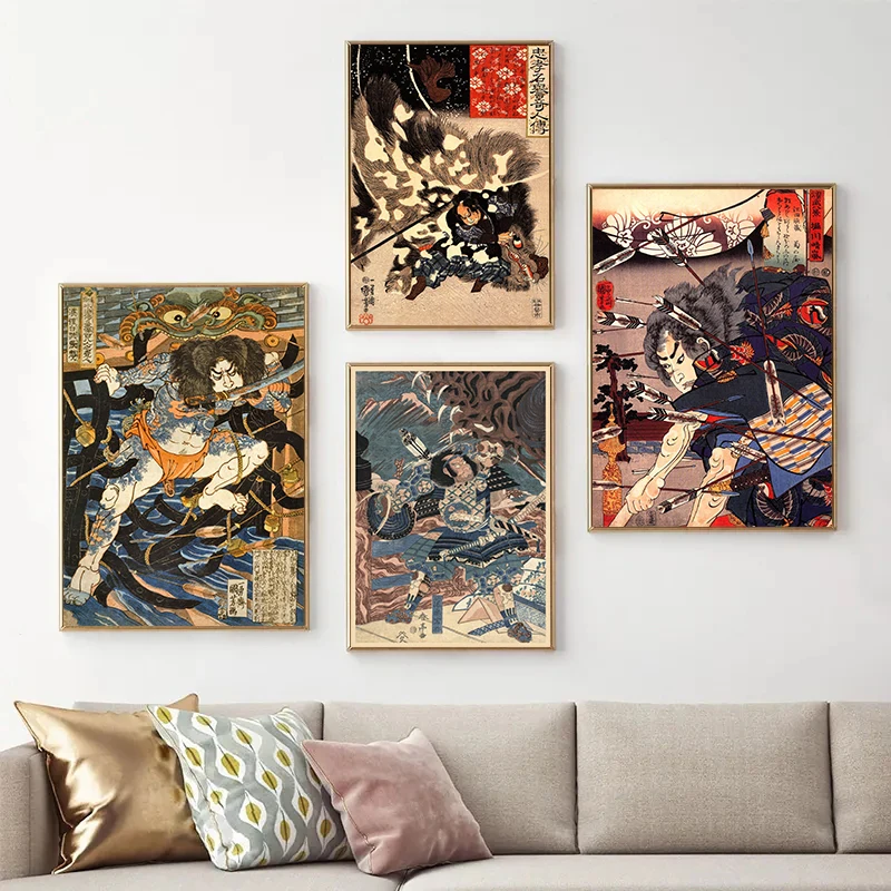 Canvas Painting Retro Japanese - Home Decor Japandi review and price