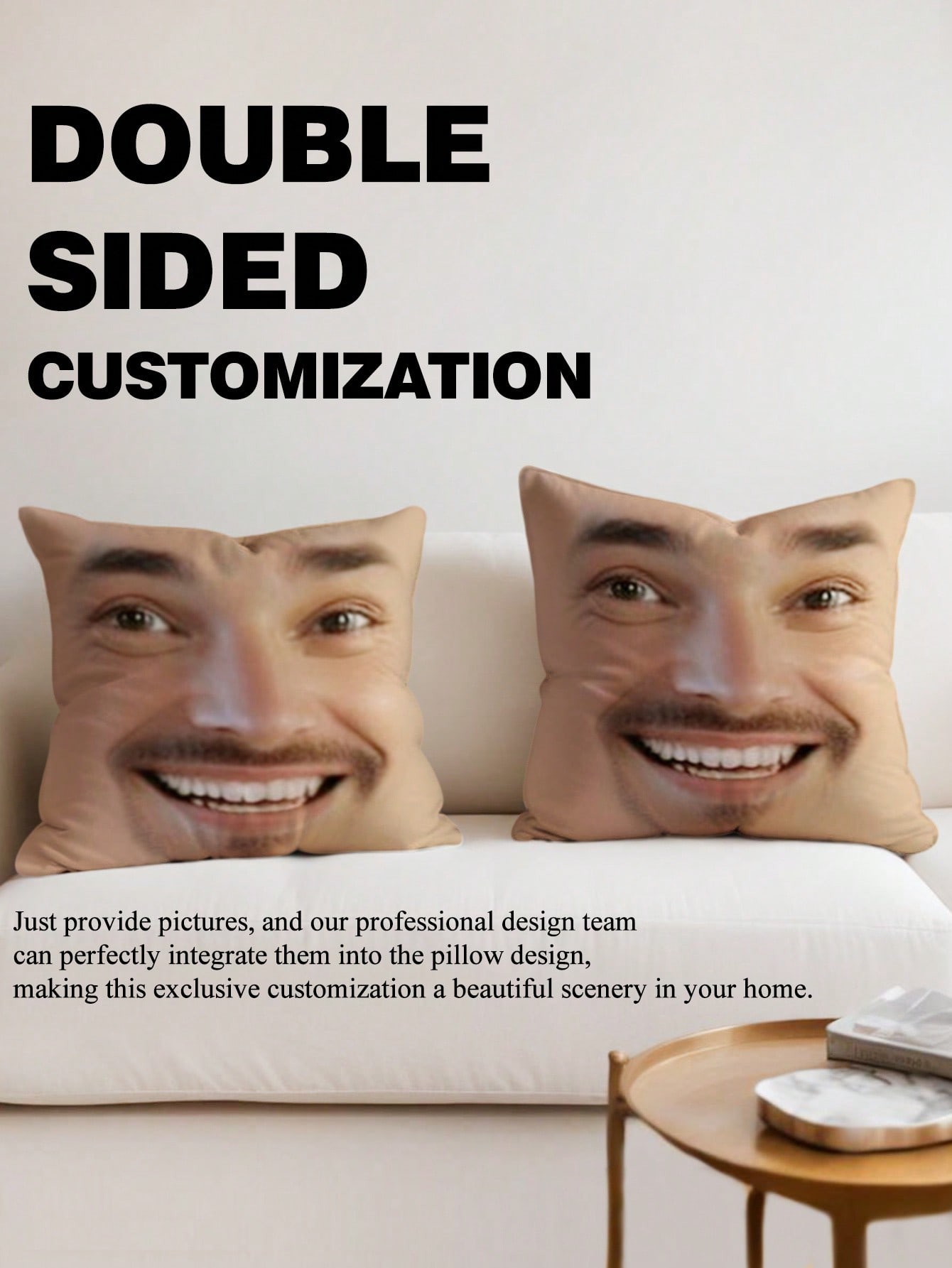 1pc Custom Face Square Pillow  - Home Decor Sofa review and price