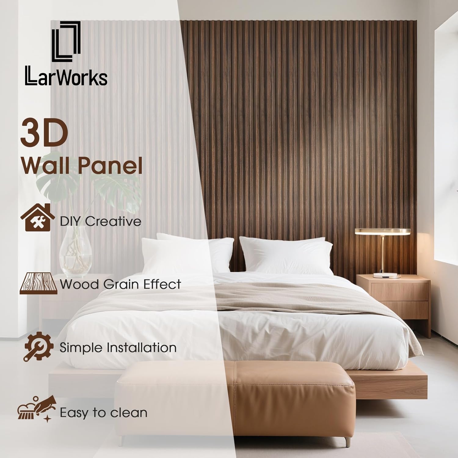 WPC Slat Wall Panels 8 Pack 96 - Home Decor Wall Panels review and price