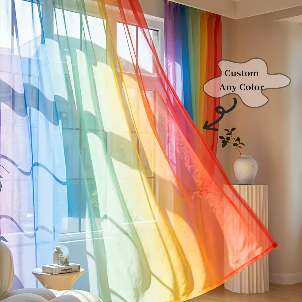 Custom 2D Flat 2pcs Sheer Curt - Home Decor Fabric review and price