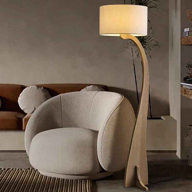 Modern Wooden Floor Lamp Home  - Home Decor Fabric review and price