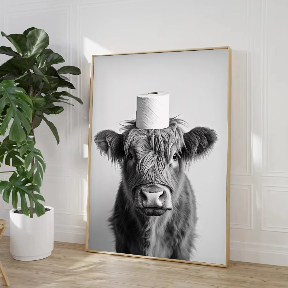 Highland Cow Otter Cat  Raccoo - Home Decor Scrap review and price