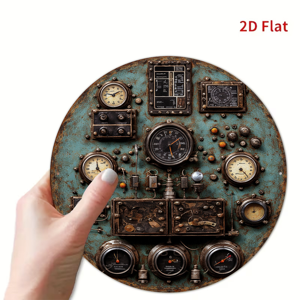 2D Flat Retro Dashboard Round  - Home Decor Wall Panels review and price