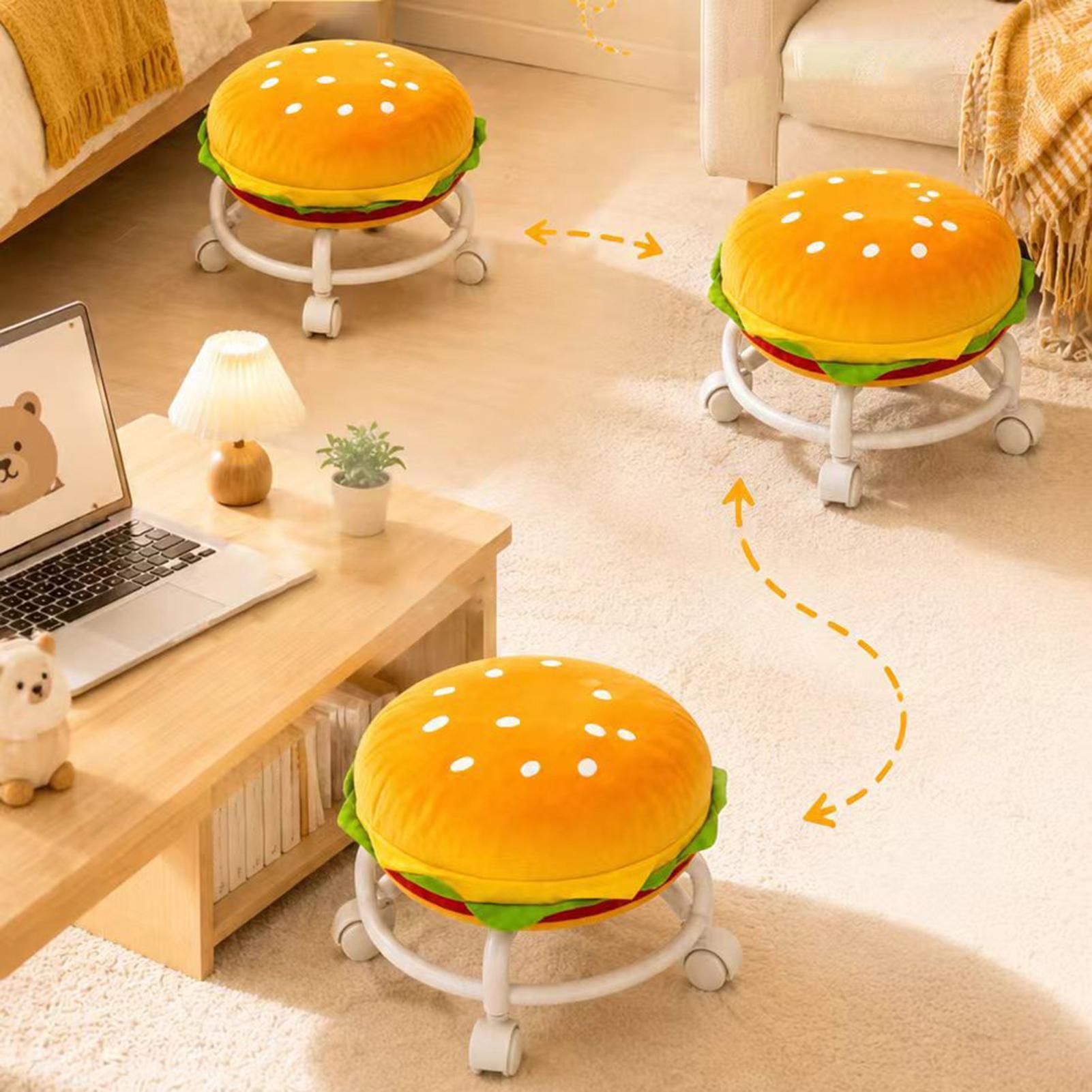 Stool With Wheels Hamburger Co - Home Decor On Wheels review and price