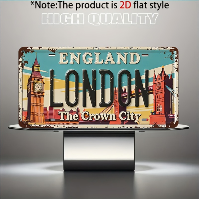 Vintage London Metal License P - Home Decor London review and price