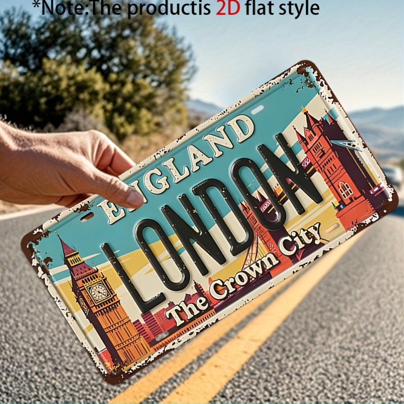 Vintage London Metal License P - Home Decor London review and price