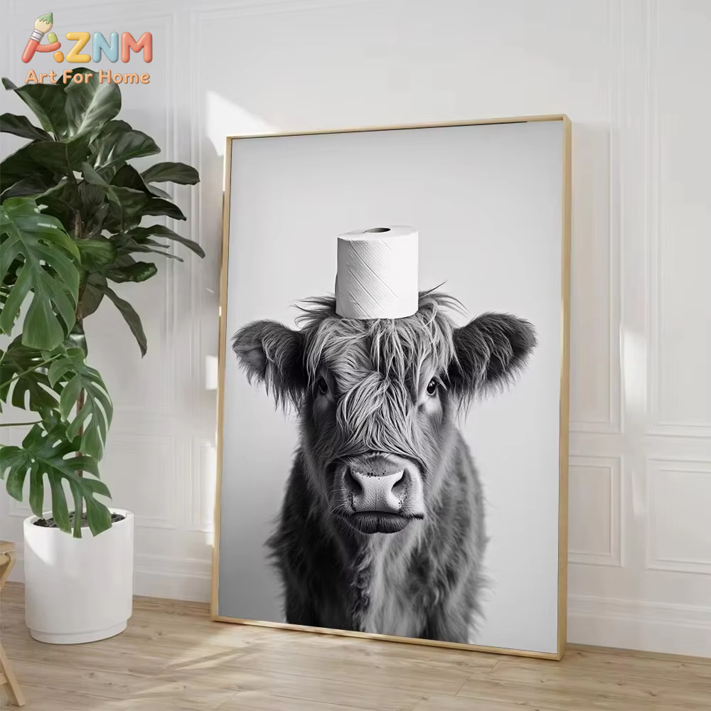 1PC, Highland Cow Otter Cat Ra - Home Decor Scrap review and price