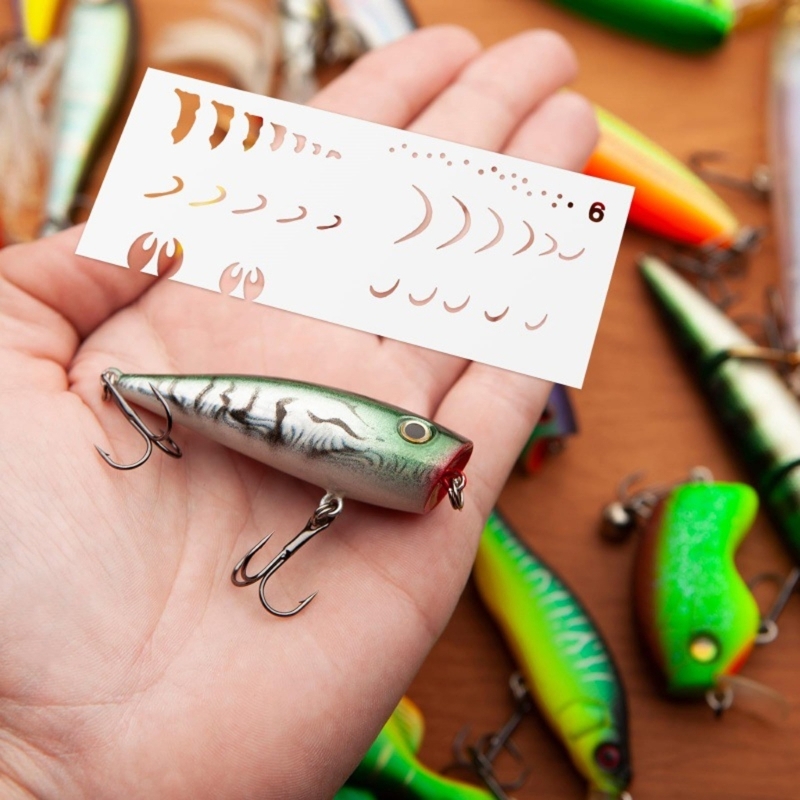  6Pcs Fishing Lure Drawing Tem - Home Decor Scrap review and price