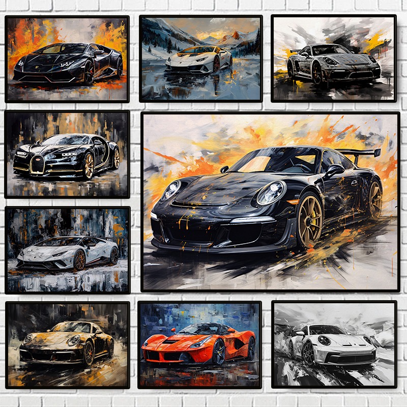 Modern Abstract Luxury Cars Po - Home Decor Brand review and price