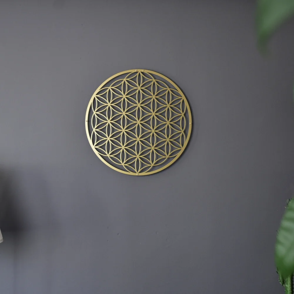 Flower of Life Metal Wall Art  - Home Decor Sofa review and price
