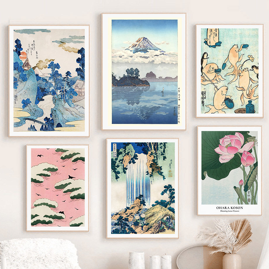 Hokusai Ohara Koson Japanese A - Home Decor Japandi review and price