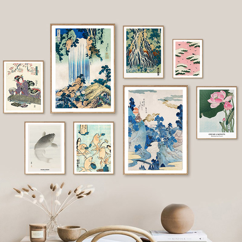 Hokusai Ohara Koson Japanese A - Home Decor Japandi review and price