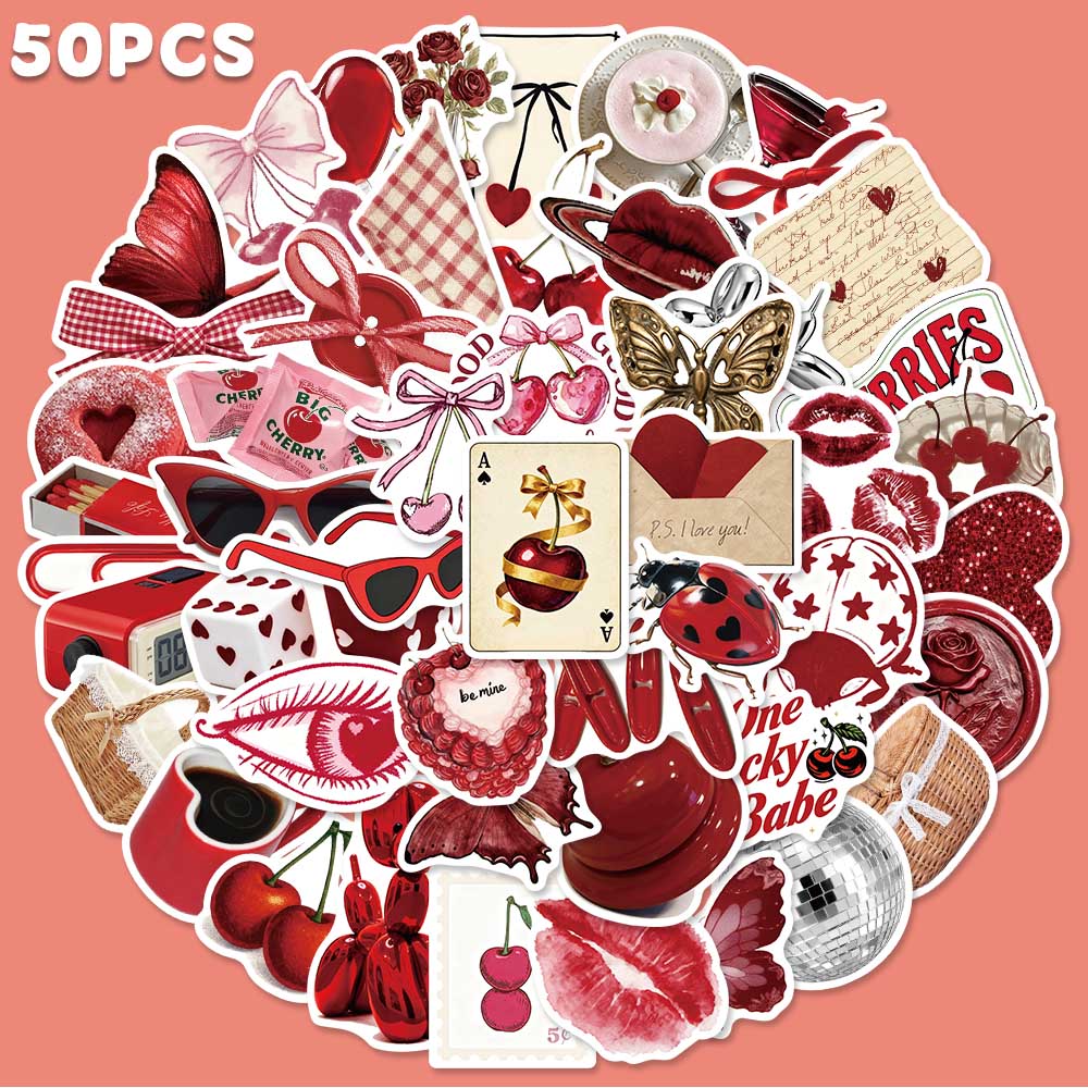 50pcs Cherry Coloured Graffiti - Home Decor Wall Panels review and price