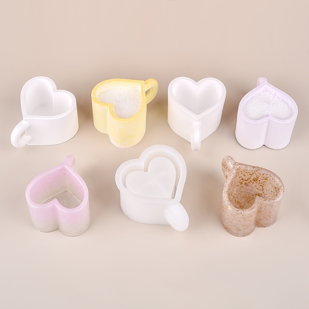 3D Tea Cup Love Silicone Mold  - Home Decor Handicraft review and price