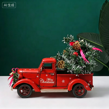 FY Vintage Red Christmas Truck - Home Decor Handicraft review and price