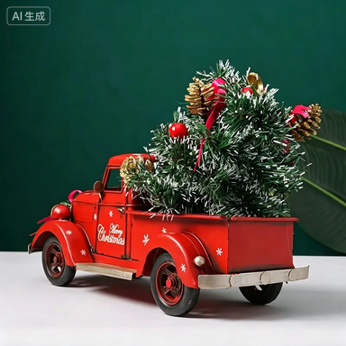 FY Vintage Red Christmas Truck - Home Decor Handicraft review and price