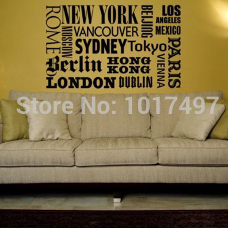 New York London Paris Quote wa - Home Decor London review and price