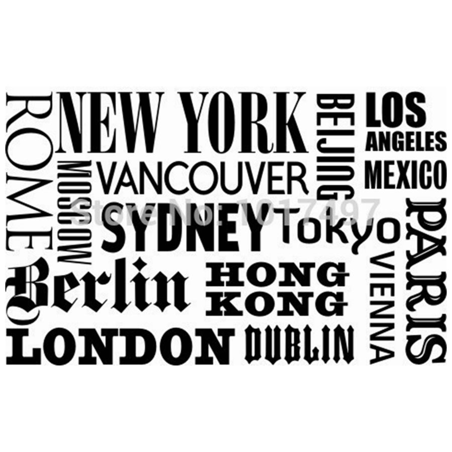 New York London Paris Quote wa - Home Decor London review and price
