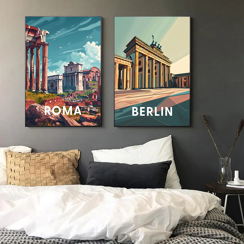 1pc Frameless Retro Holiday Tr - Home Decor London review and price