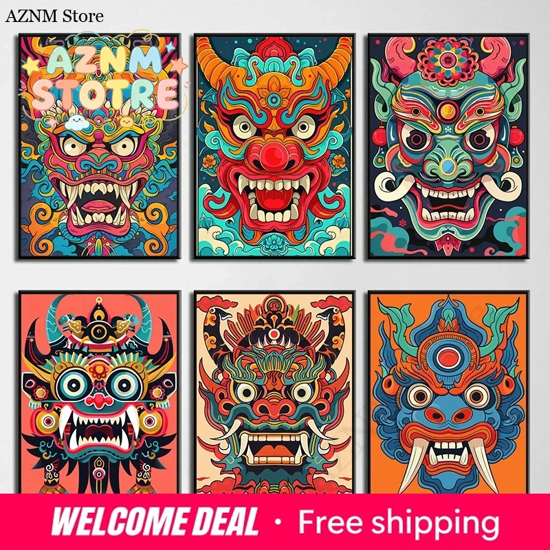 Japanese Demon Oni Samurai Yok - Home Decor Japandi review and price