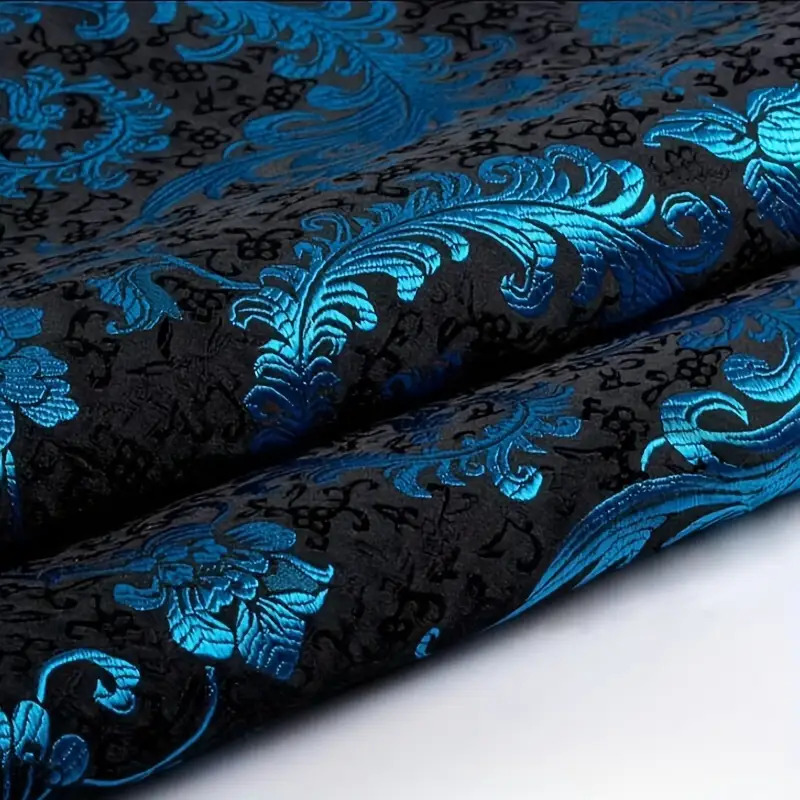3D Blue Phoenix Tail Brocade F - Home Decor Fabric review and price