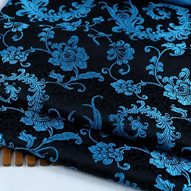 3D Blue Phoenix Tail Brocade F - Home Decor Fabric review and price