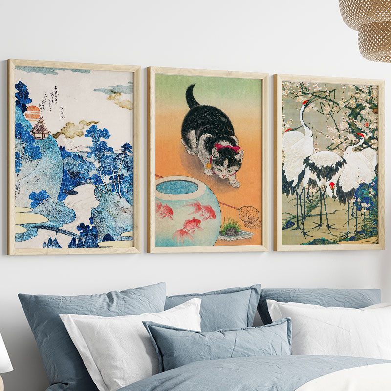 Japanese Katsushika Hokusai Ca - Home Decor Japandi review and price