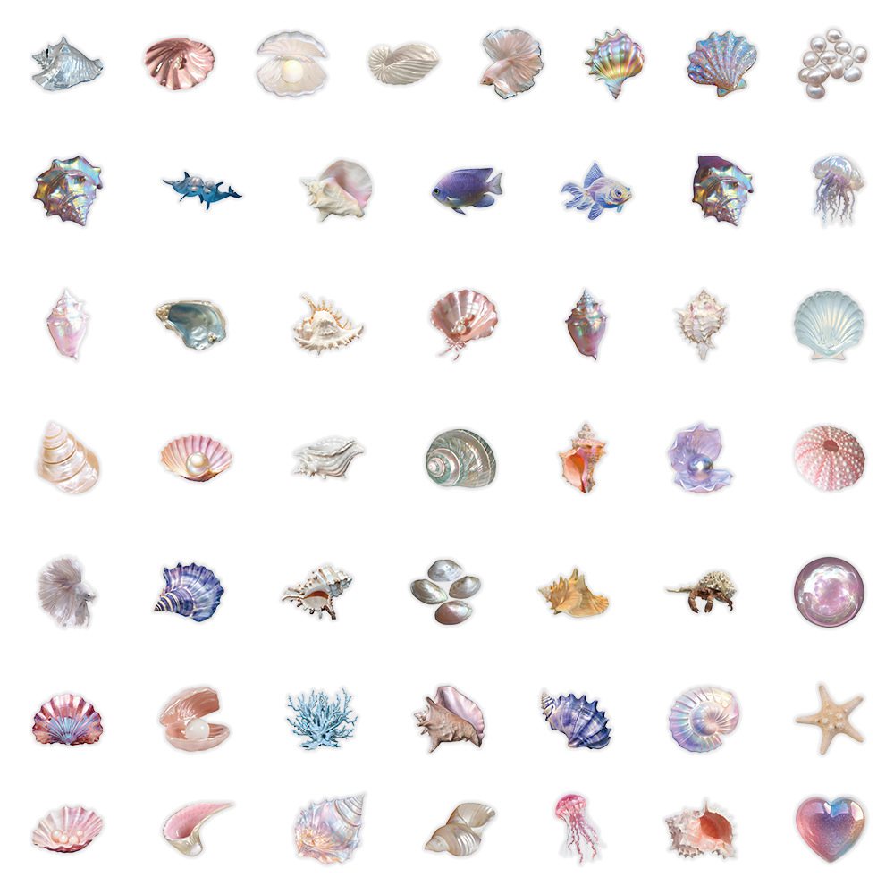 50pcs Cartoon Shell Graffiti S - Home Decor Wall Panels review and price