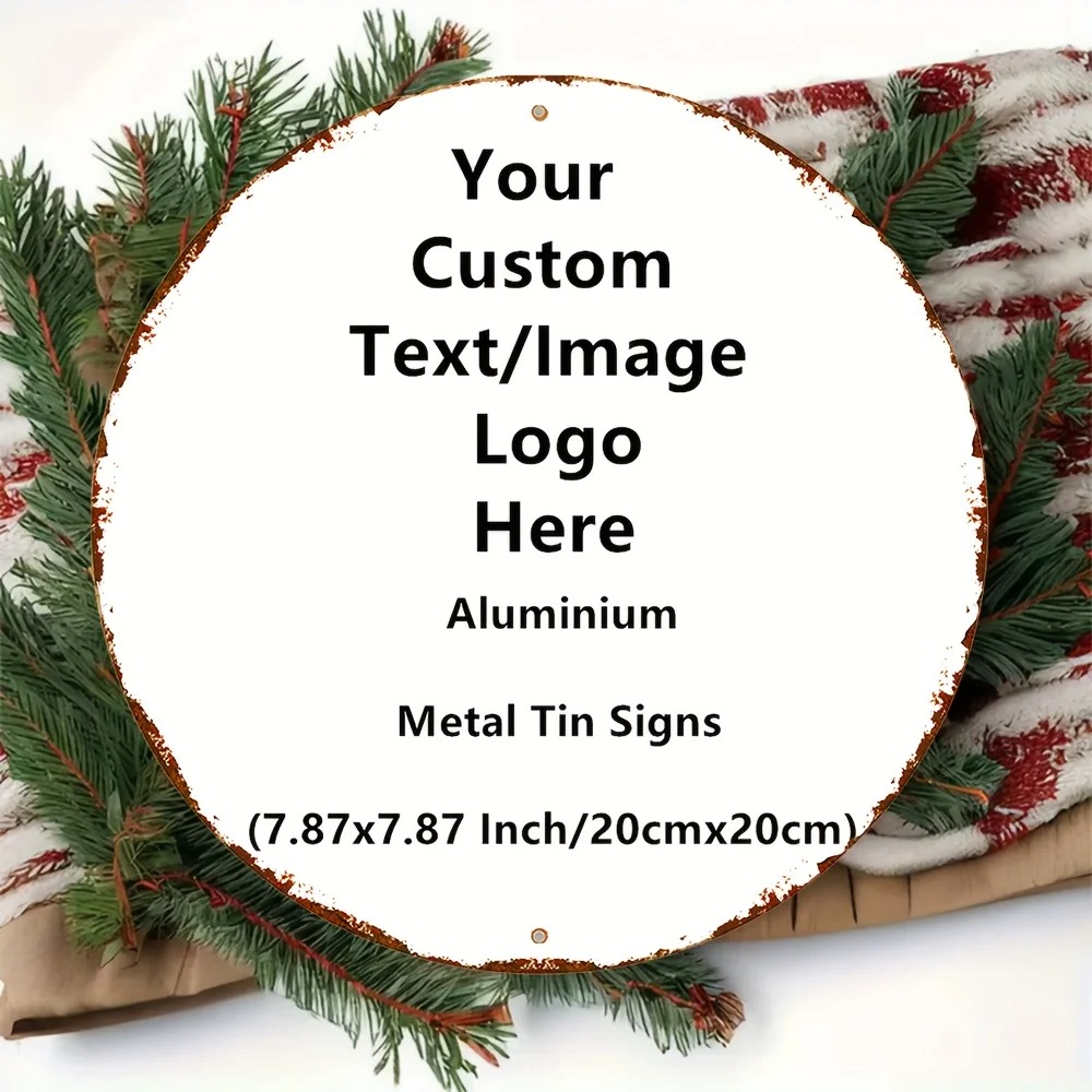 Custom Round Tin Sign - Vintag - Home Decor Logo review and price