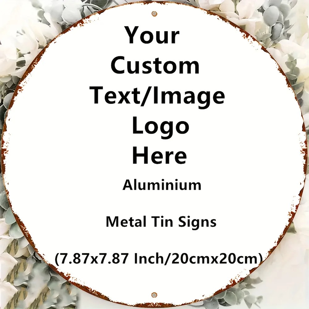 Custom Round Tin Sign - Vintag - Home Decor Logo review and price