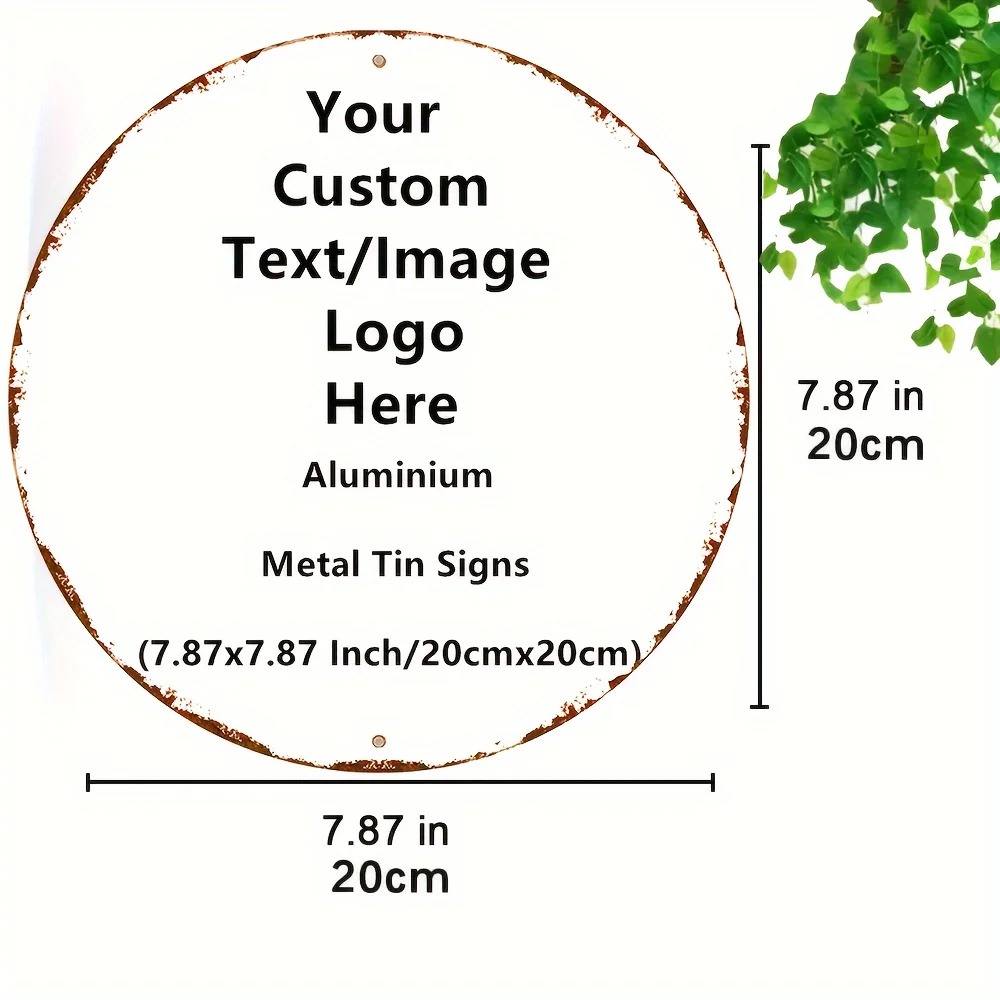 Custom Round Tin Sign - Vintag - Home Decor Logo review and price