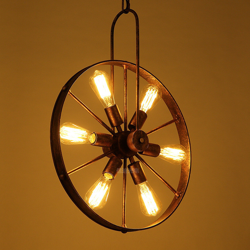 Retro Vintage Wheel chandelier - Home Decor On Wheels review and price