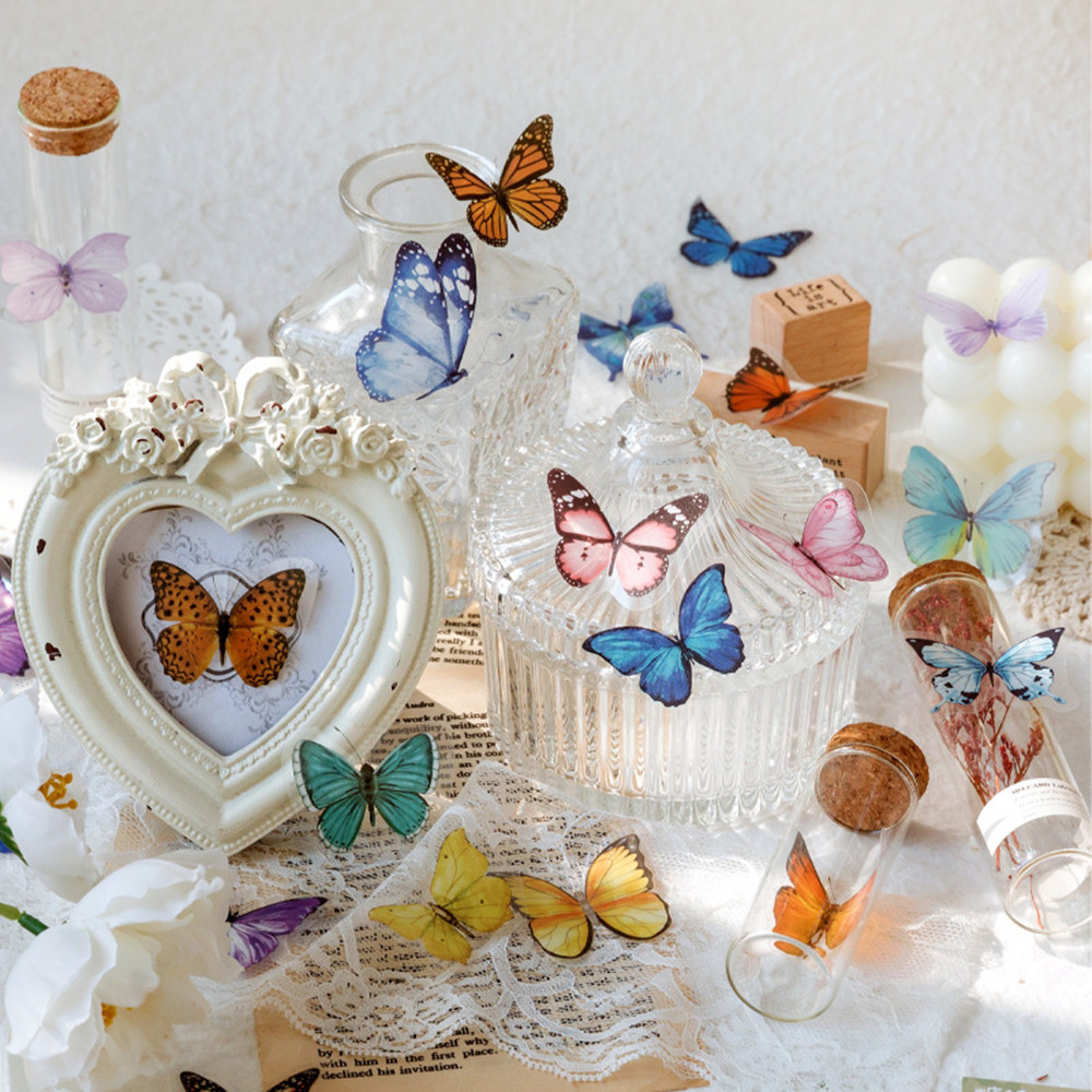 40Pcs/Bag Butterfly Stickers P - Home Decor Scrap review and price